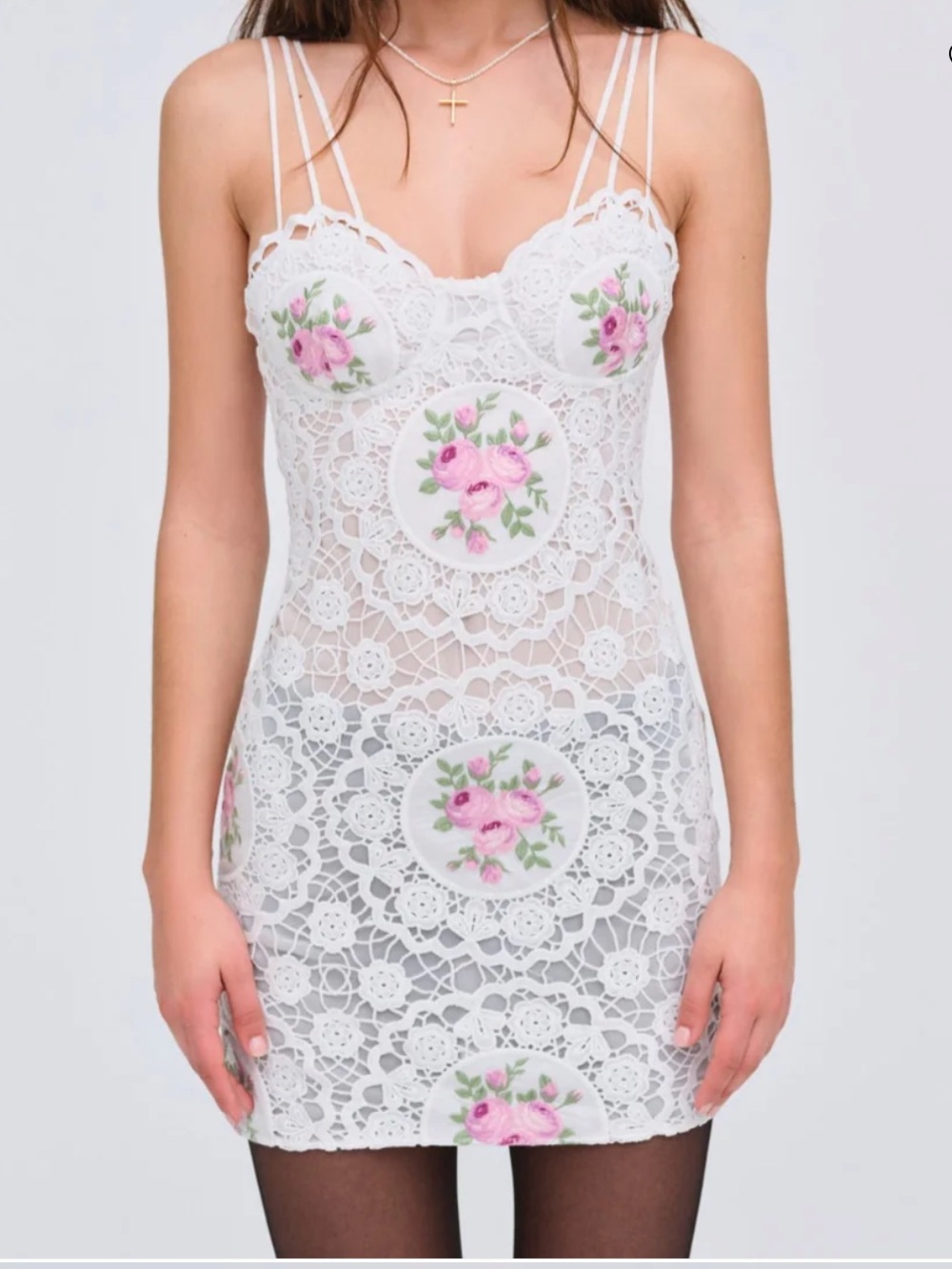 For love and lemons Bordeaux mini dress embroidered Loveshackfancy handkerchief